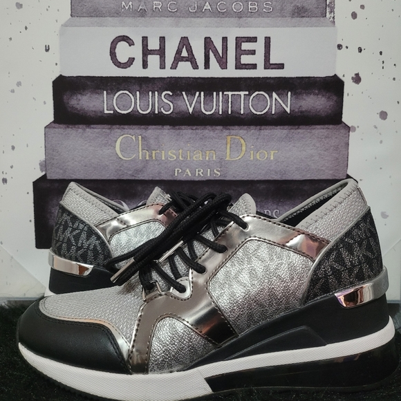 Michael Michael Kors Liv Trainer Extreme Wedge Sneakers 6.5M - Picture 2 of 5